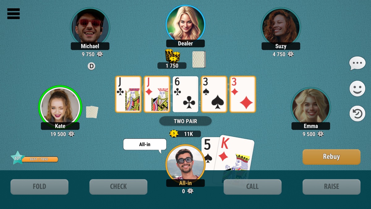 KindzaPoker gameplay screenshot 3